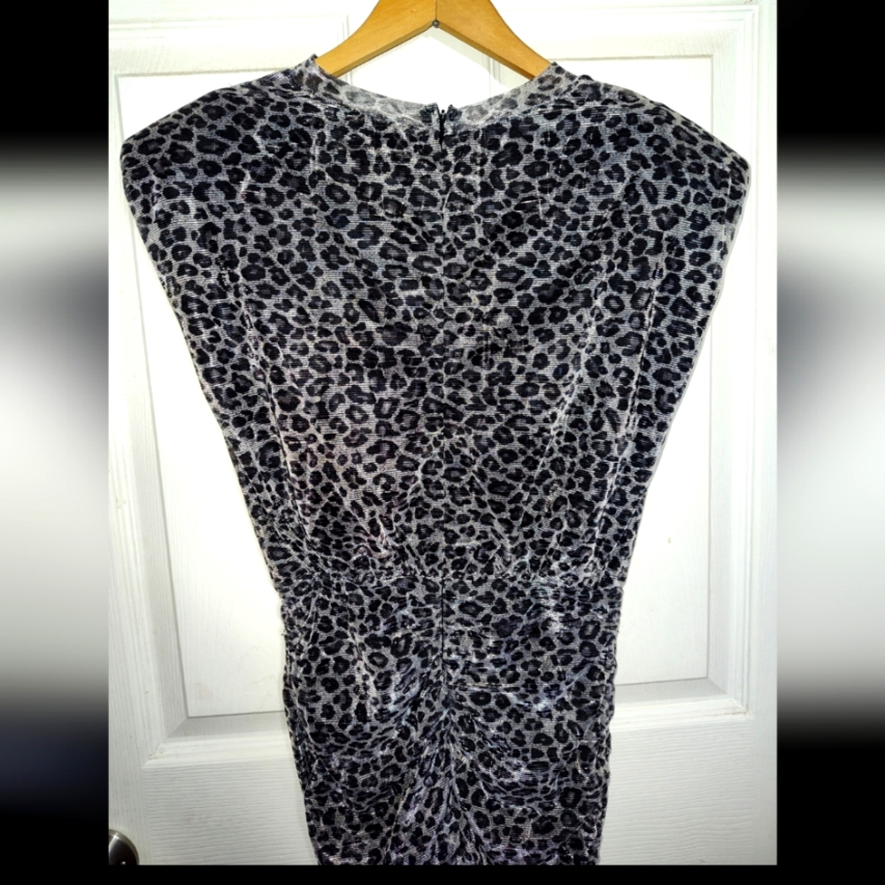 Fiestar Claws Out Ruched Women's Mini Bodycon Cheetah Print Dress SMALL